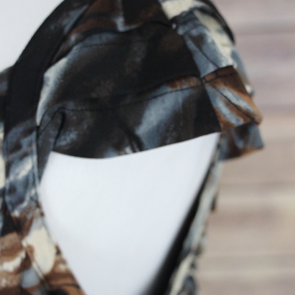 ADRIANNA PAPELL Camouflage Cap Sleeve Dress - Picture 5 of 8